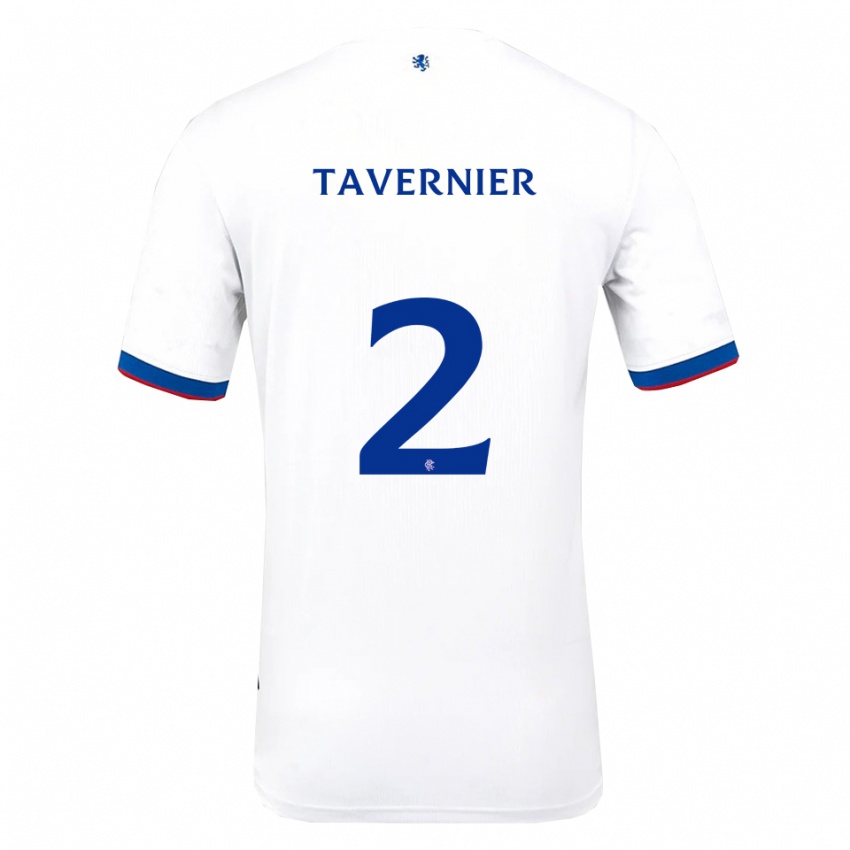 ילדים ג'יימס טברנייר #2 לבן אדום כחול הרחק ג'רזי 2025/26 חולצה קצרה