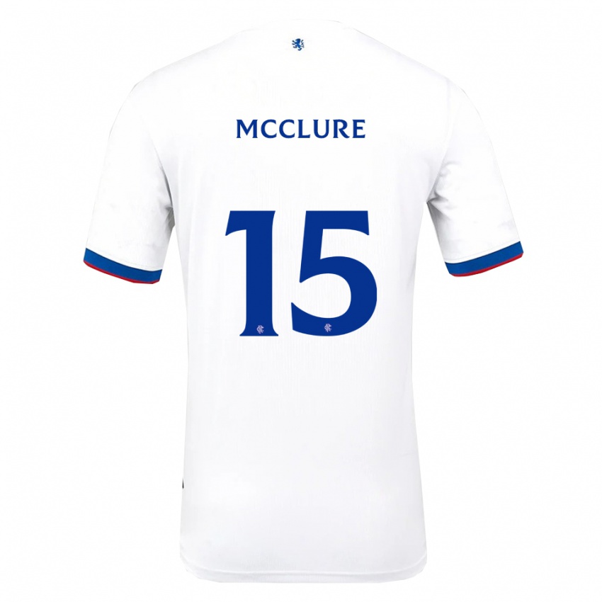 ילדים בליין מקלור #15 לבן אדום כחול הרחק ג'רזי 2025/26 חולצה קצרה