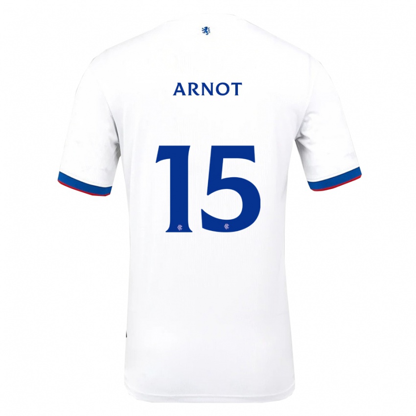 ילדים ליזי ארנוט #15 לבן אדום כחול הרחק ג'רזי 2025/26 חולצה קצרה