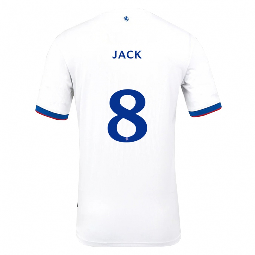 ילדים ראיין ג'ק #8 לבן אדום כחול הרחק ג'רזי 2025/26 חולצה קצרה