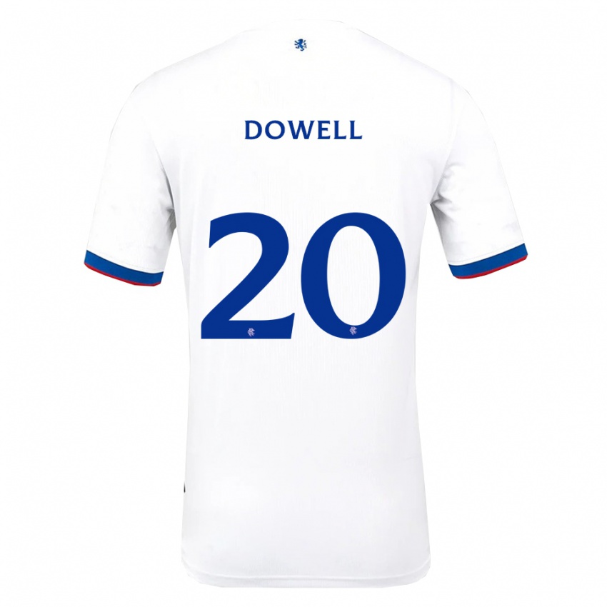 ילדים קירן דאוול #20 לבן אדום כחול הרחק ג'רזי 2025/26 חולצה קצרה