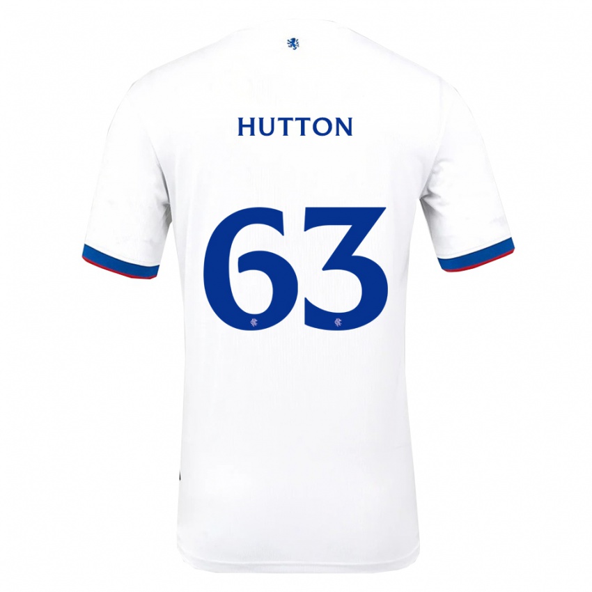 ילדים זנדר האטון #63 לבן אדום כחול הרחק ג'רזי 2025/26 חולצה קצרה