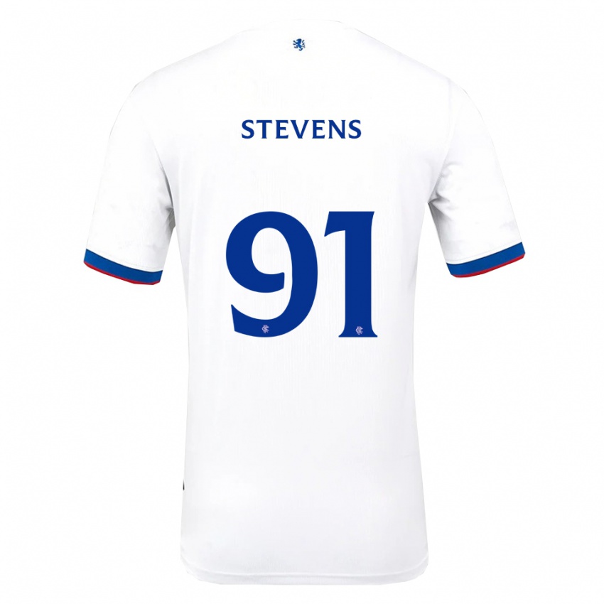 ילדים ארצ׳י ג׳יימס סטיבנס #91 לבן אדום כחול הרחק ג'רזי 2025/26 חולצה קצרה