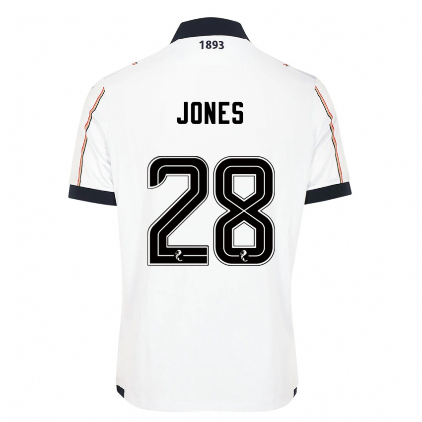 ילדים Callum Jones #28 לבן כחול נייבי אדום הרחק ג'רזי 2025/26 חולצה קצרה