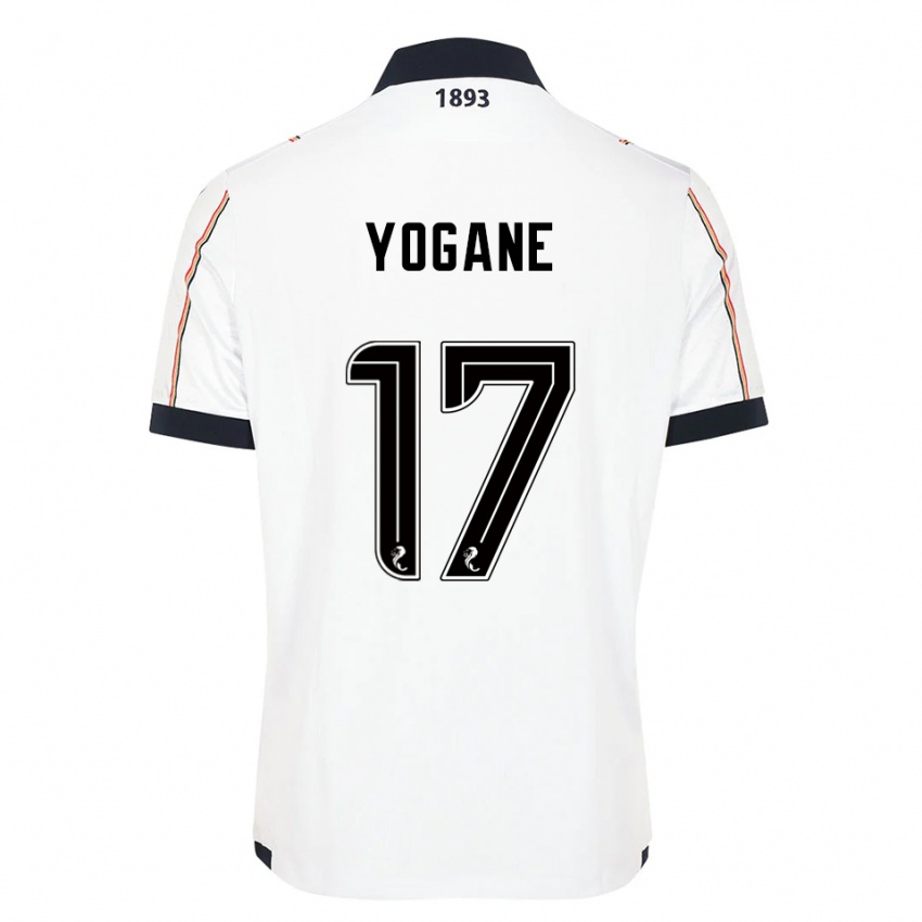 ילדים Tony Yogane #17 לבן כחול נייבי אדום הרחק ג'רזי 2025/26 חולצה קצרה