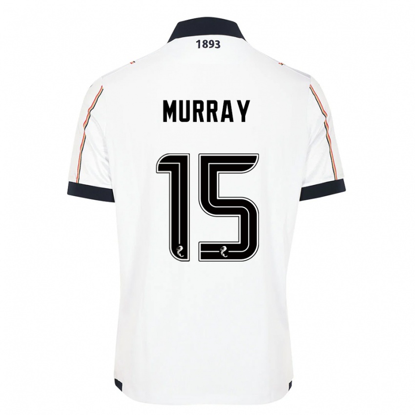 ילדים סיימון מוראי #15 לבן כחול נייבי אדום הרחק ג'רזי 2025/26 חולצה קצרה