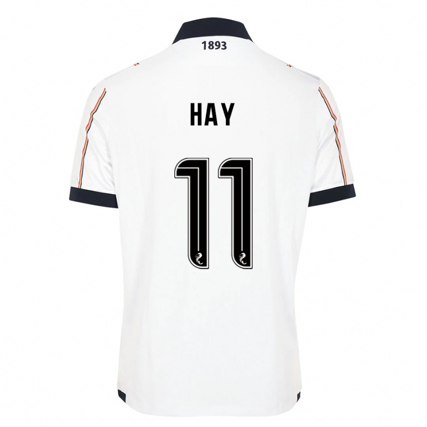 ילדים Ashley Hay #11 לבן כחול נייבי אדום הרחק ג'רזי 2025/26 חולצה קצרה