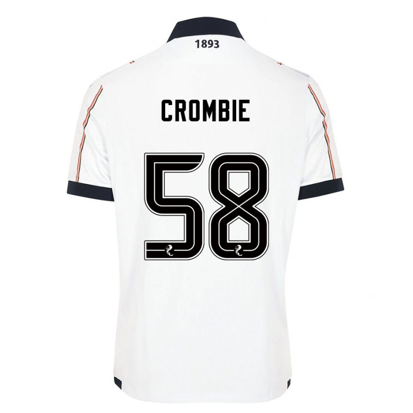 ילדים אית׳ן קרומבי #58 לבן כחול נייבי אדום הרחק ג'רזי 2025/26 חולצה קצרה