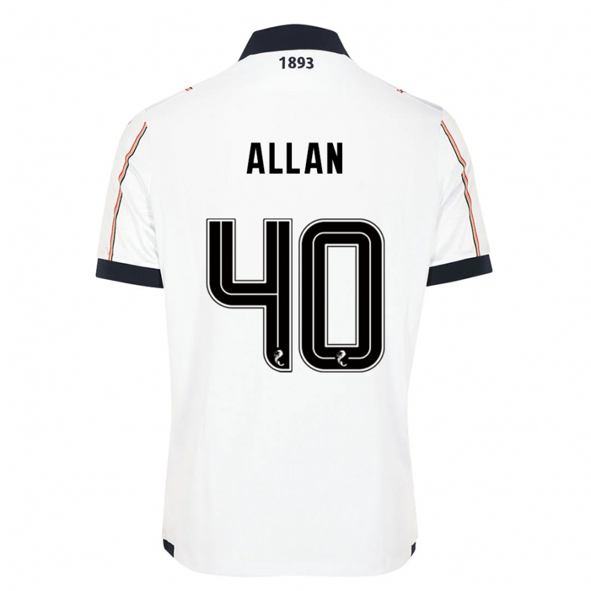 ילדים פינלי אלן #40 לבן כחול נייבי אדום הרחק ג'רזי 2025/26 חולצה קצרה