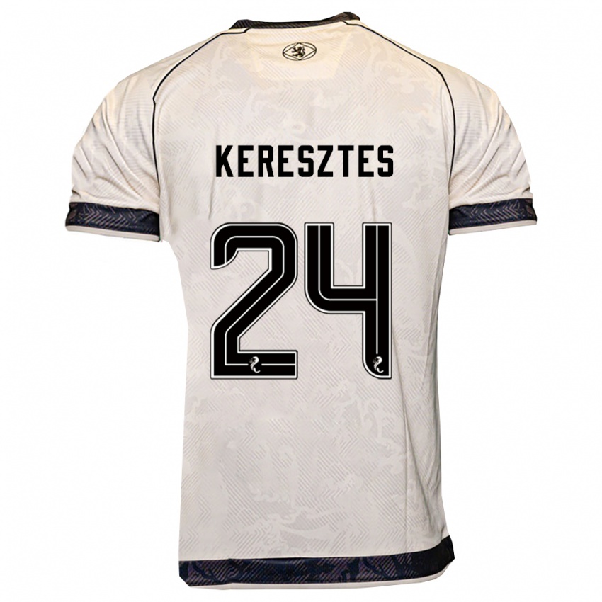 ילדים כריסטיאן קרסטש #24 לבן שחור הרחק ג'רזי 2025/26 חולצה קצרה