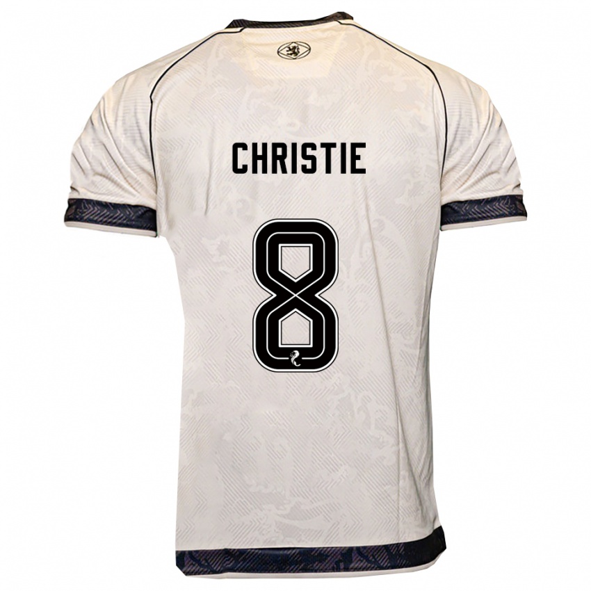 ילדים Summer Christie #8 לבן שחור הרחק ג'רזי 2025/26 חולצה קצרה