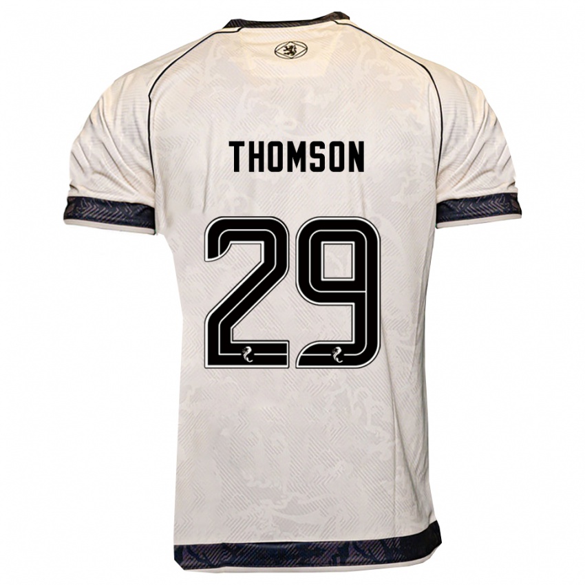 ילדים Miller Thomson #29 לבן שחור הרחק ג'רזי 2025/26 חולצה קצרה