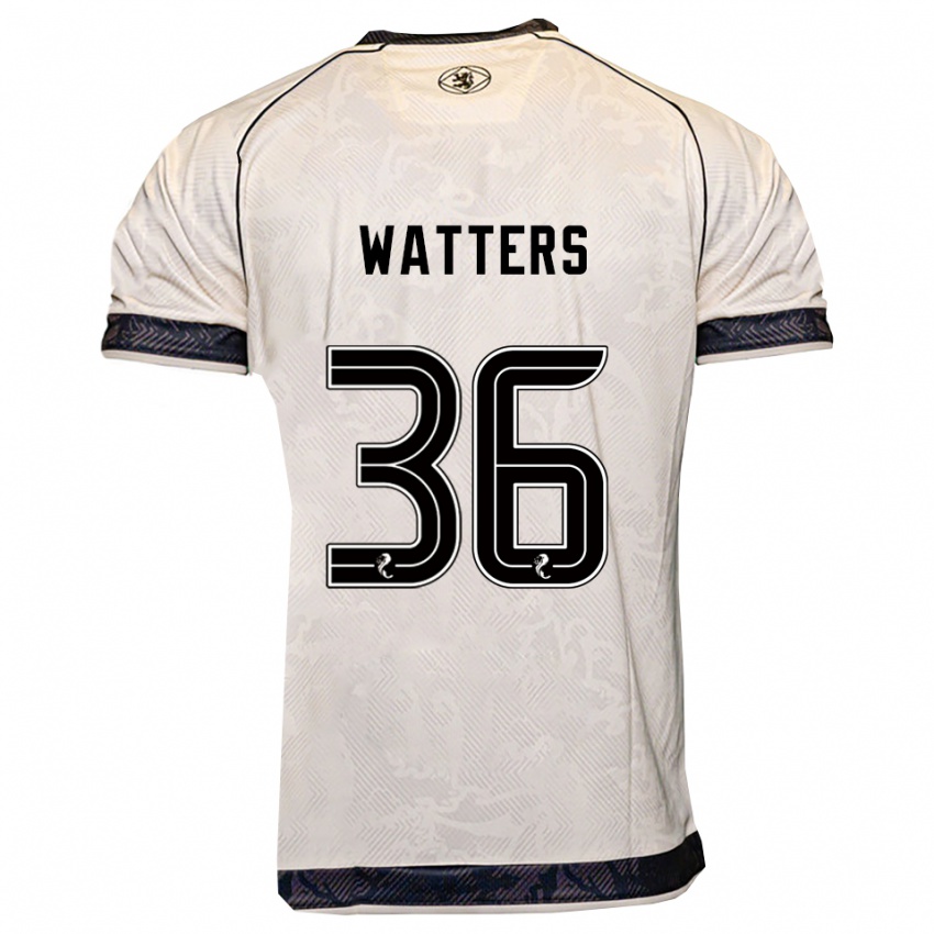 ילדים מקס ווטרס #36 לבן שחור הרחק ג'רזי 2025/26 חולצה קצרה