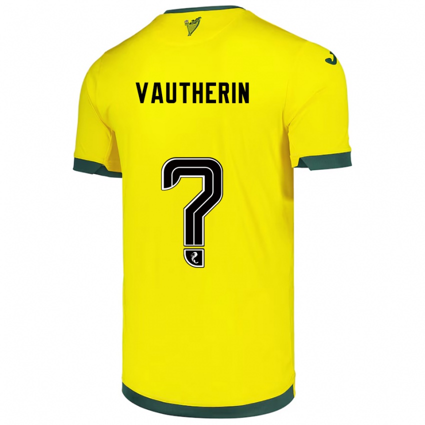 ילדים Sam Vautherin #0 צהוב ירוק הרחק ג'רזי 2025/26 חולצה קצרה