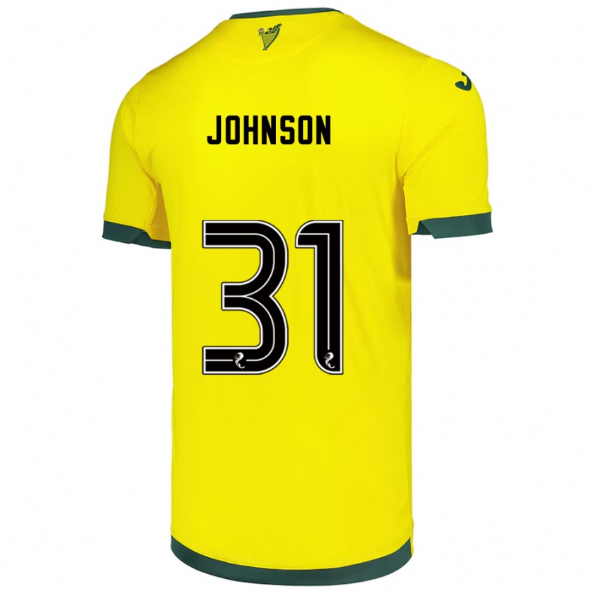 ילדים מוראי ג'ונסון #31 צהוב ירוק הרחק ג'רזי 2025/26 חולצה קצרה