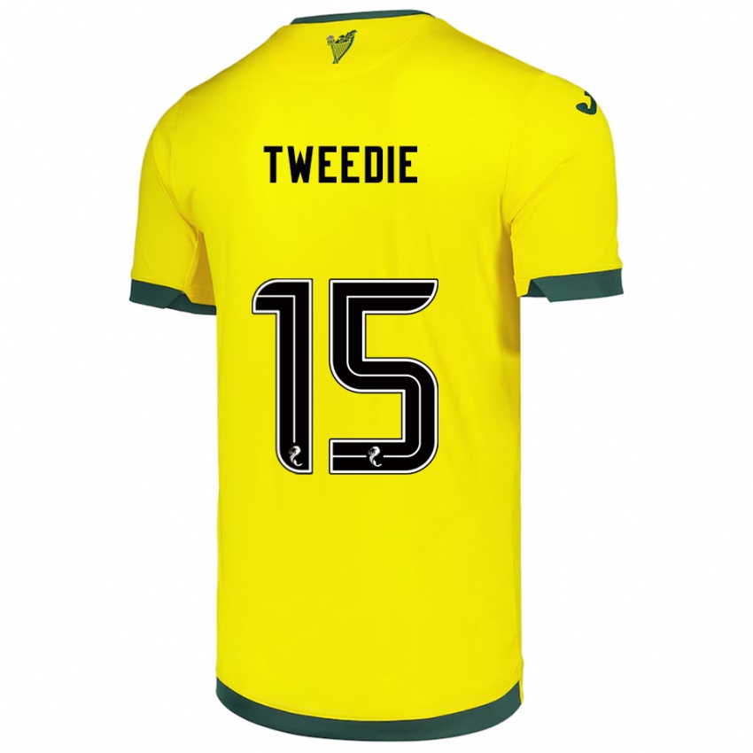 ילדים ליה טווידי #15 צהוב ירוק הרחק ג'רזי 2025/26 חולצה קצרה