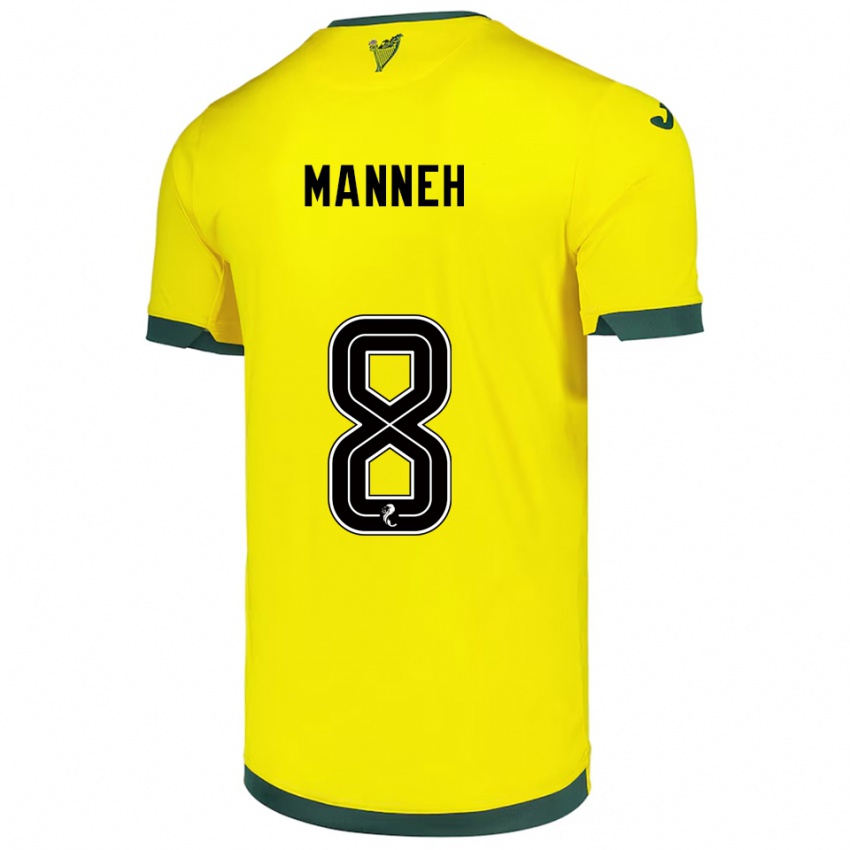 ילדים אלסאנה מאנה #8 צהוב ירוק הרחק ג'רזי 2025/26 חולצה קצרה