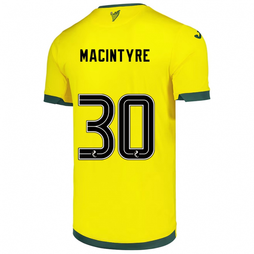 ילדים ג׳ייקוב מקינטייר #30 צהוב ירוק הרחק ג'רזי 2025/26 חולצה קצרה