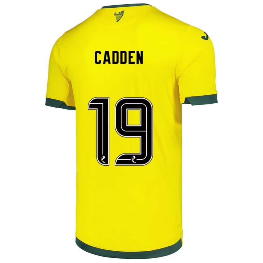ילדים ניקי קאדן #19 צהוב ירוק הרחק ג'רזי 2025/26 חולצה קצרה