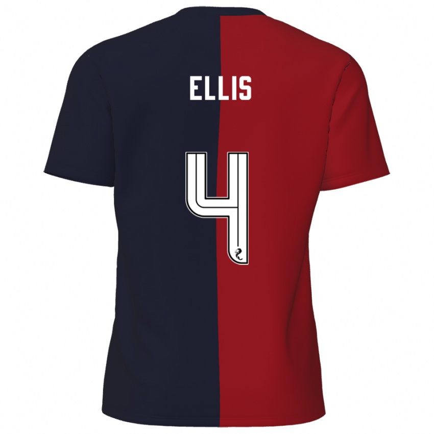 ילדים רוארי אליס #4 אדום כחול נייבי הרחק ג'רזי 2025/26 חולצה קצרה