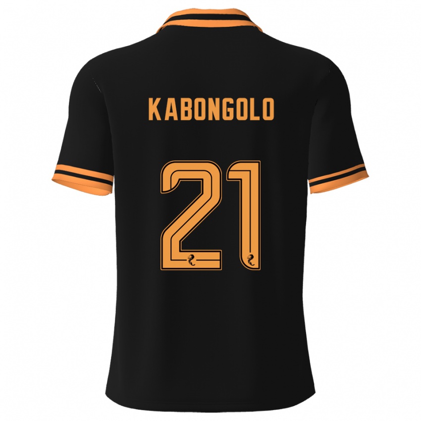 ילדים Brooklyn Kabongolo #21 שחור צהוב הרחק ג'רזי 2025/26 חולצה קצרה