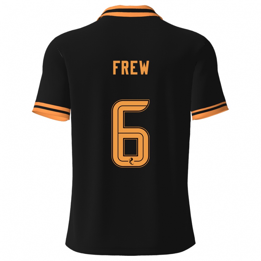 ילדים Natasha Frew #6 שחור צהוב הרחק ג'רזי 2025/26 חולצה קצרה