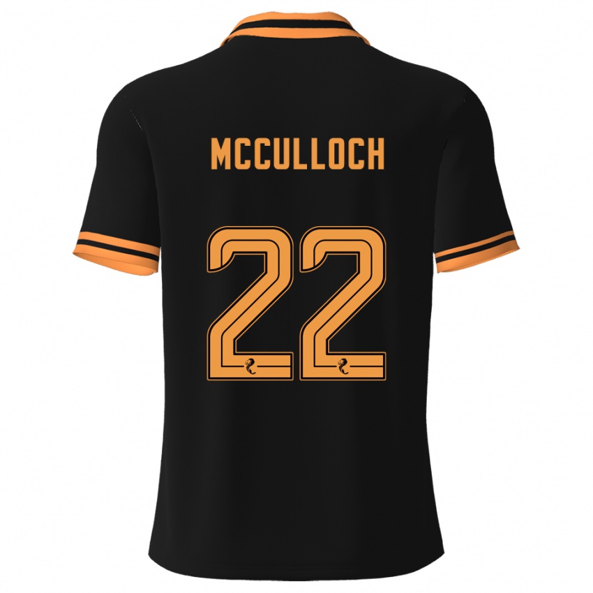 ילדים Seren Mcculloch #22 שחור צהוב הרחק ג'רזי 2025/26 חולצה קצרה