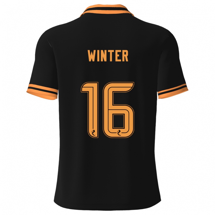 ילדים אנדי וינטר #16 שחור צהוב הרחק ג'רזי 2025/26 חולצה קצרה