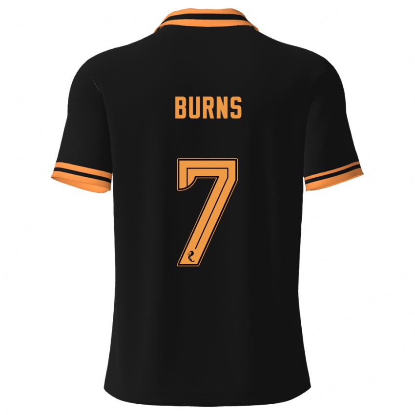 ילדים Erin Burns #7 שחור צהוב הרחק ג'רזי 2025/26 חולצה קצרה