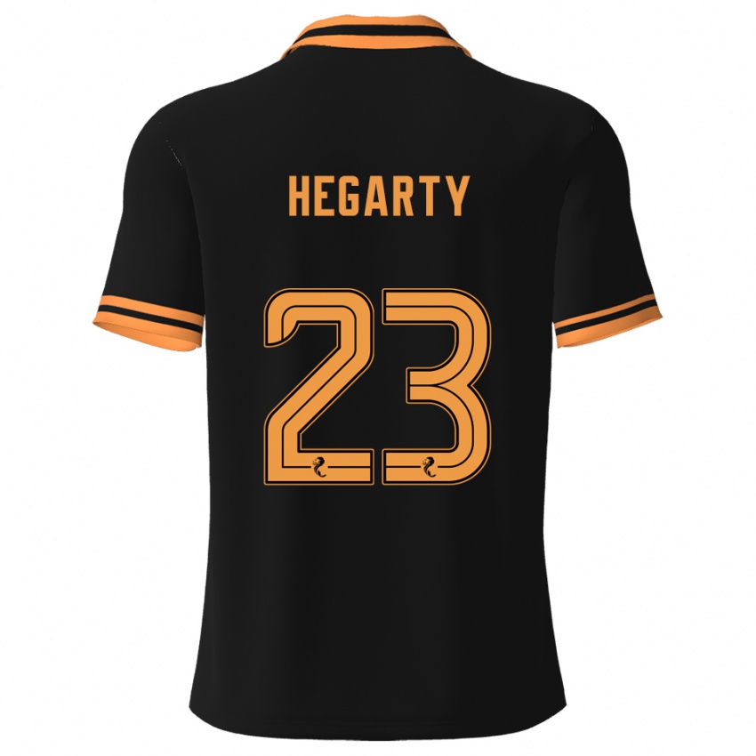 ילדים Nina Hegarty #23 שחור צהוב הרחק ג'רזי 2025/26 חולצה קצרה