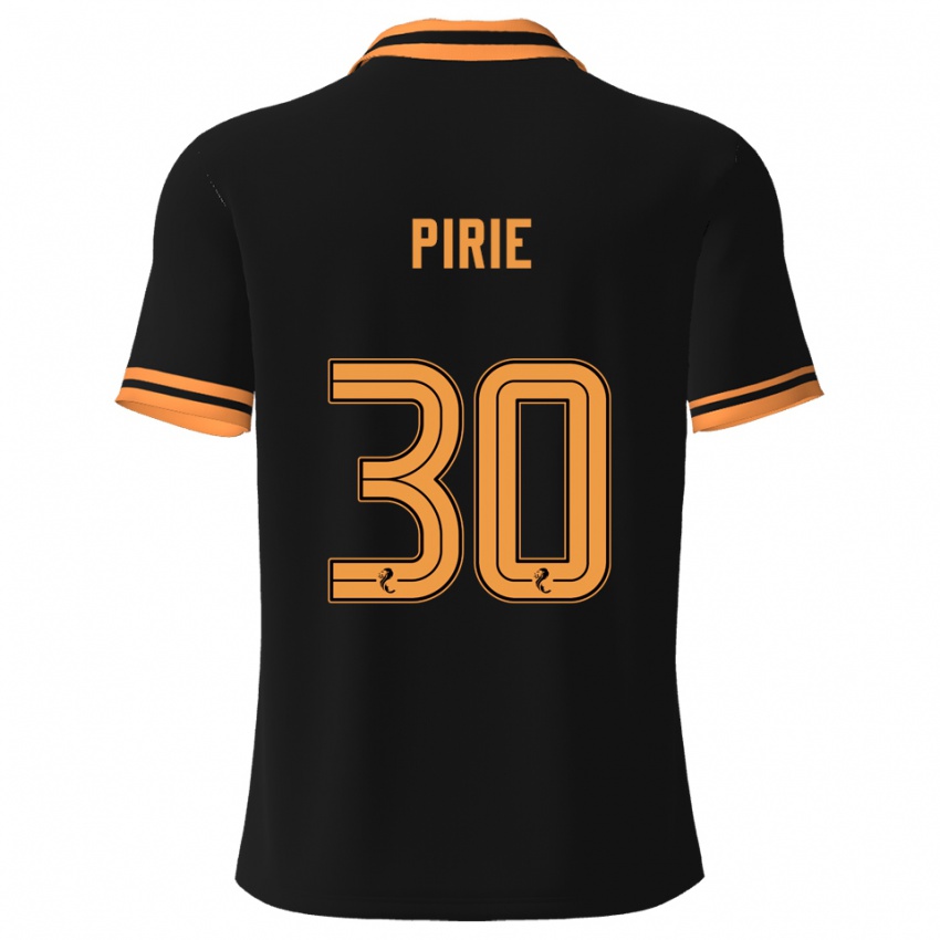 ילדים Rachel Pirie #30 שחור צהוב הרחק ג'רזי 2025/26 חולצה קצרה