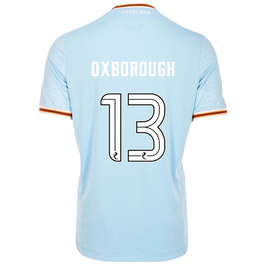 ילדים Aston Oxborough #13 תכלת הרחק ג'רזי 2025/26 חולצה קצרה