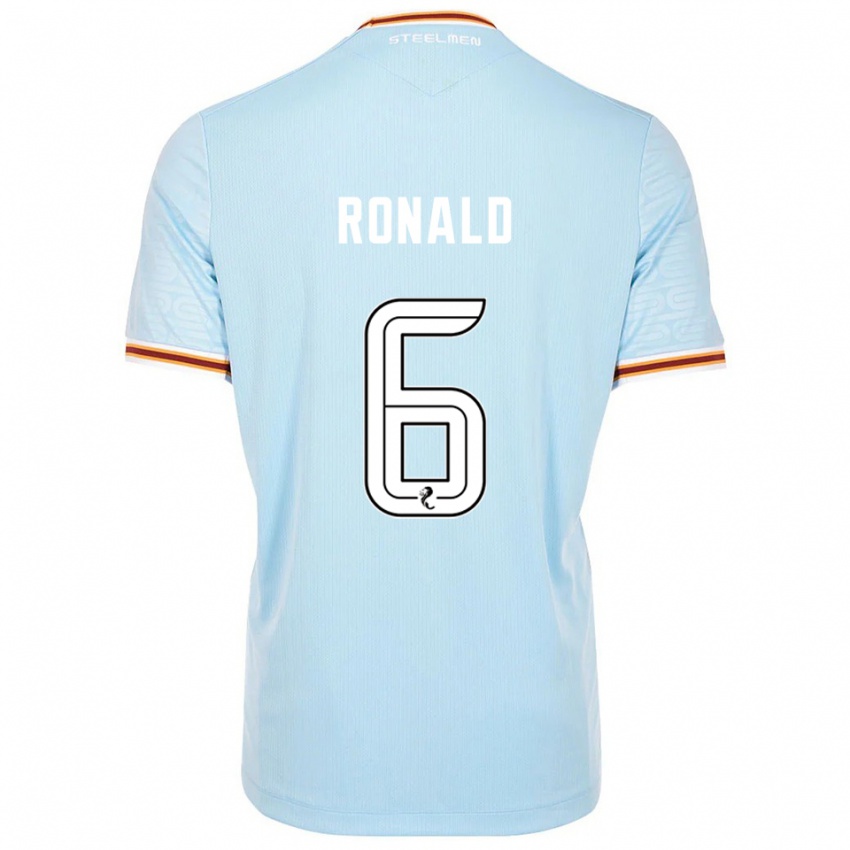 ילדים לוסי רונלד #6 תכלת הרחק ג'רזי 2025/26 חולצה קצרה