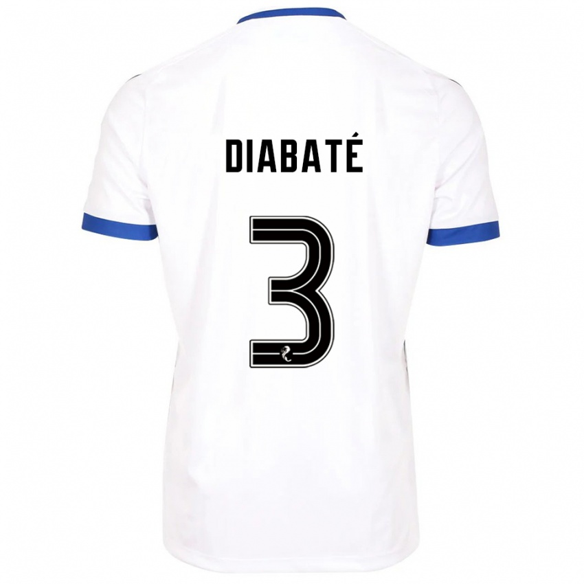 ילדים שייח דיאבטה #3 לבן כחול הרחק ג'רזי 2025/26 חולצה קצרה