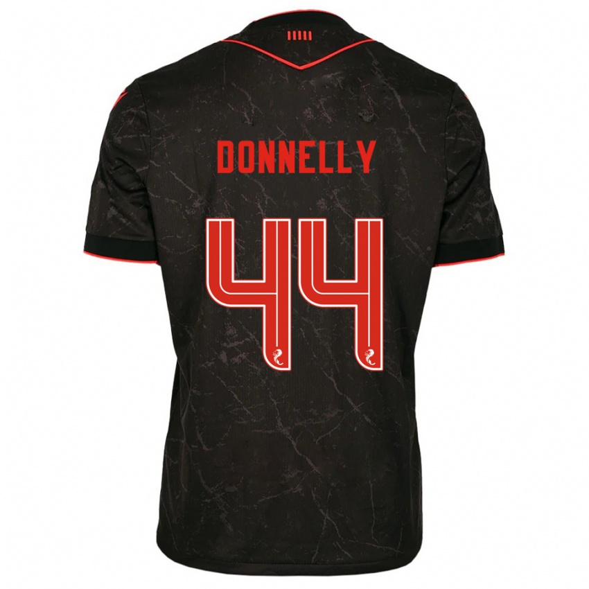 ילדים ליאם דונלי #44 שחור אדום הרחק ג'רזי 2025/26 חולצה קצרה