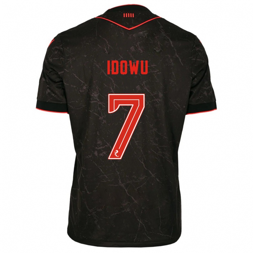 ילדים רולנד אידווו #7 שחור אדום הרחק ג'רזי 2025/26 חולצה קצרה