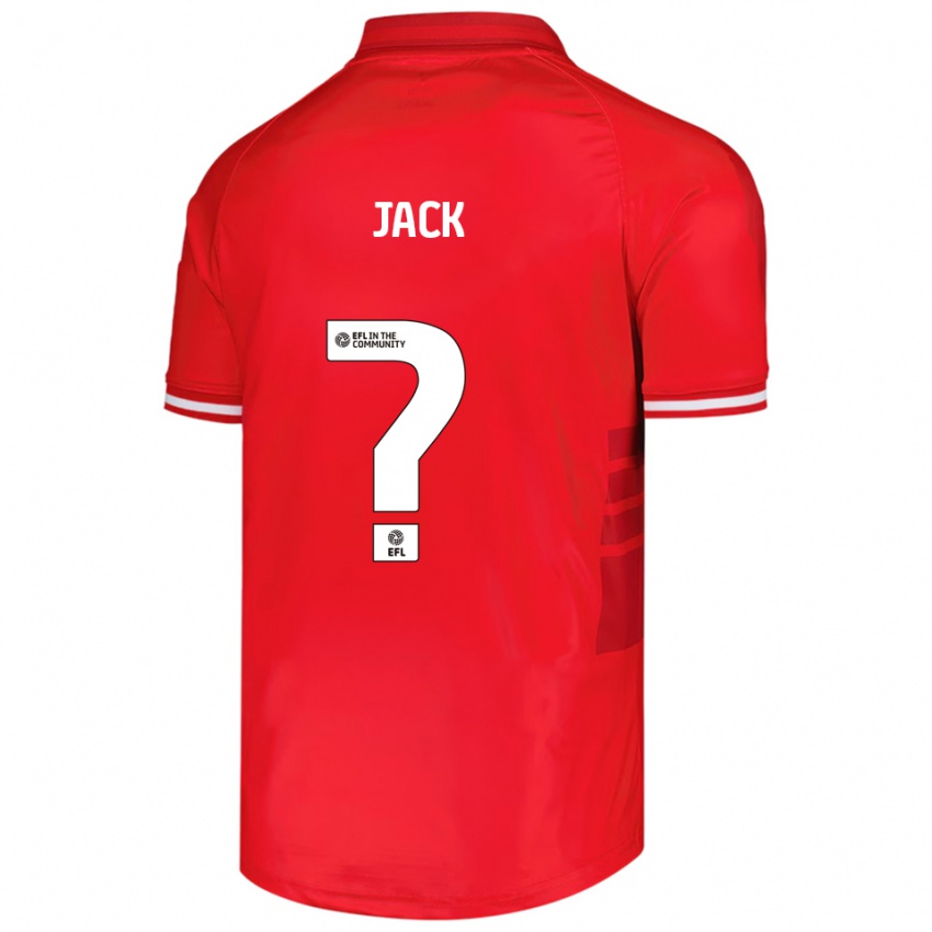 גברים Jack Woodcock #0 אדום לבן ג'רזי ביתית 2025/26 חולצה קצרה