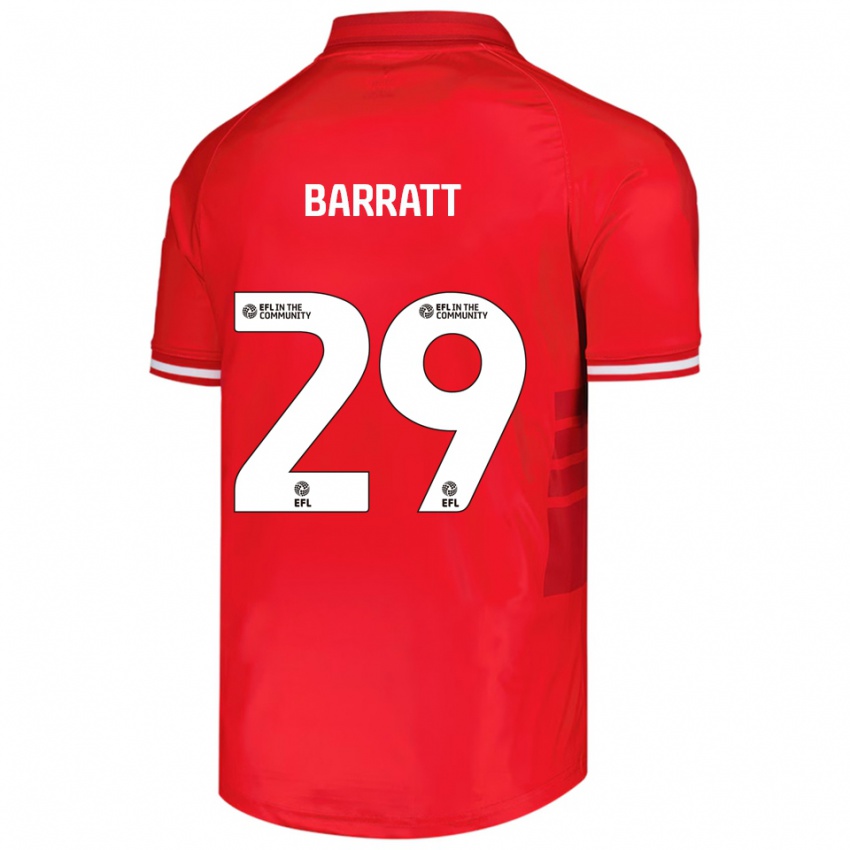 גברים קונור באראט #29 אדום לבן ג'רזי ביתית 2025/26 חולצה קצרה