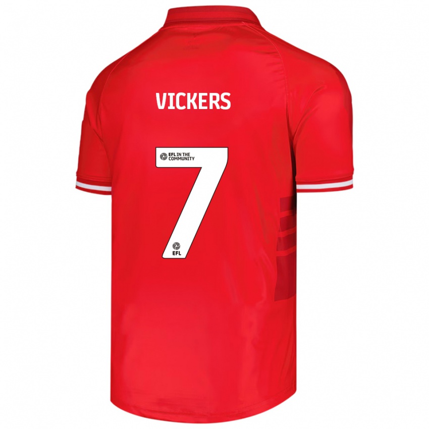 גברים קיילן ויקרס #7 אדום לבן ג'רזי ביתית 2025/26 חולצה קצרה