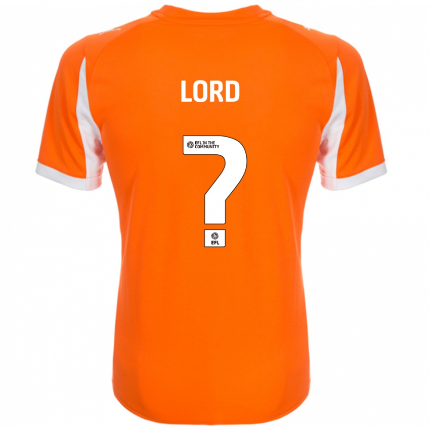 גברים Jessica Lord #0 כתום לבן ג'רזי ביתית 2025/26 חולצה קצרה