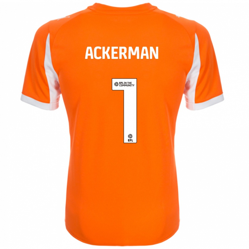 גברים Emily Ackerman #1 כתום לבן ג'רזי ביתית 2025/26 חולצה קצרה