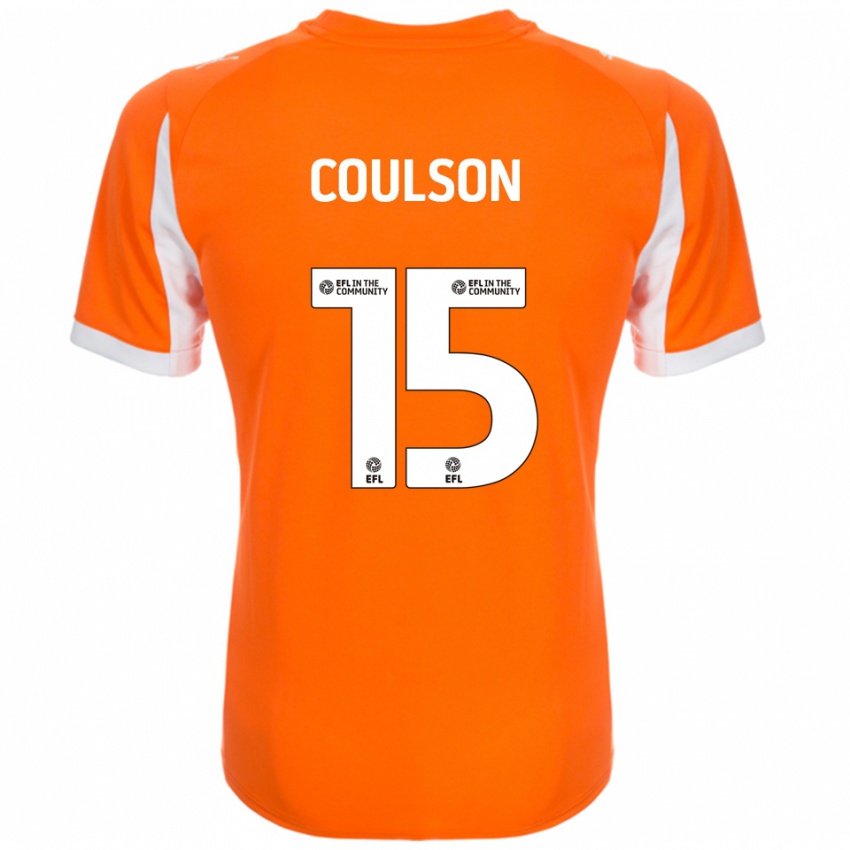 גברים היידן קולסון #15 כתום לבן ג'רזי ביתית 2025/26 חולצה קצרה