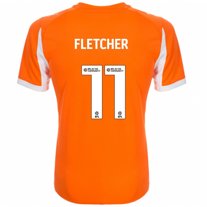 גברים אשלי פלטשר #11 כתום לבן ג'רזי ביתית 2025/26 חולצה קצרה