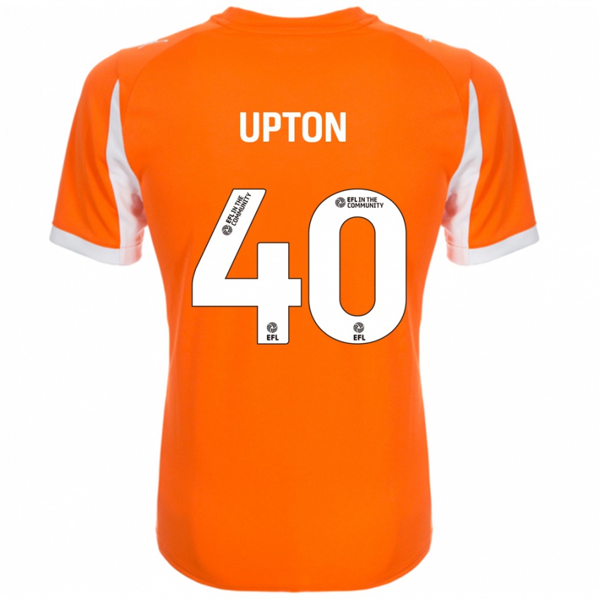 גברים Theo Upton #40 כתום לבן ג'רזי ביתית 2025/26 חולצה קצרה