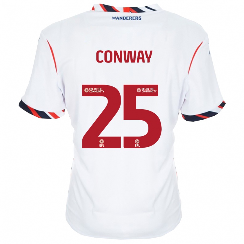 גברים Max Conway #25 לבן אדום ג'רזי ביתית 2025/26 חולצה קצרה