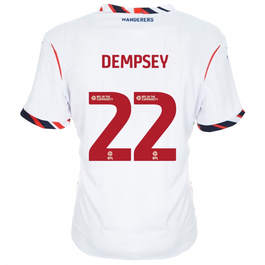 גברים קייל דמפסי #22 לבן אדום ג'רזי ביתית 2025/26 חולצה קצרה