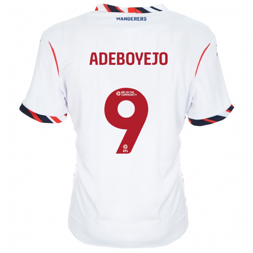 גברים ויקטור אדבוייג'ו #9 לבן אדום ג'רזי ביתית 2025/26 חולצה קצרה