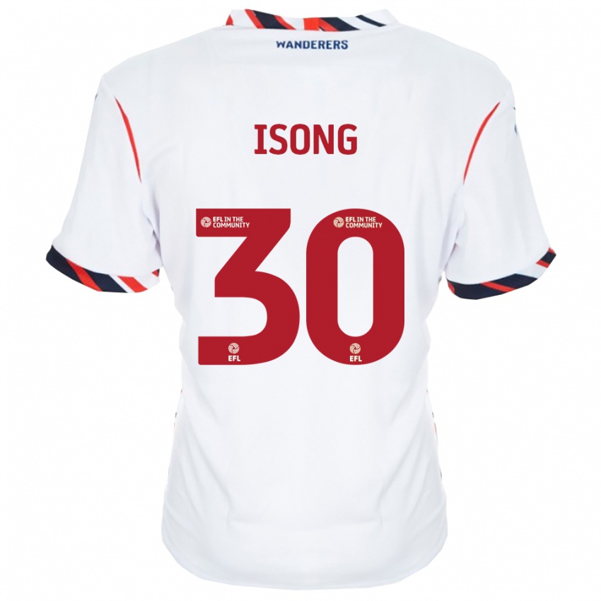 גברים מארק איסונג #30 לבן אדום ג'רזי ביתית 2025/26 חולצה קצרה