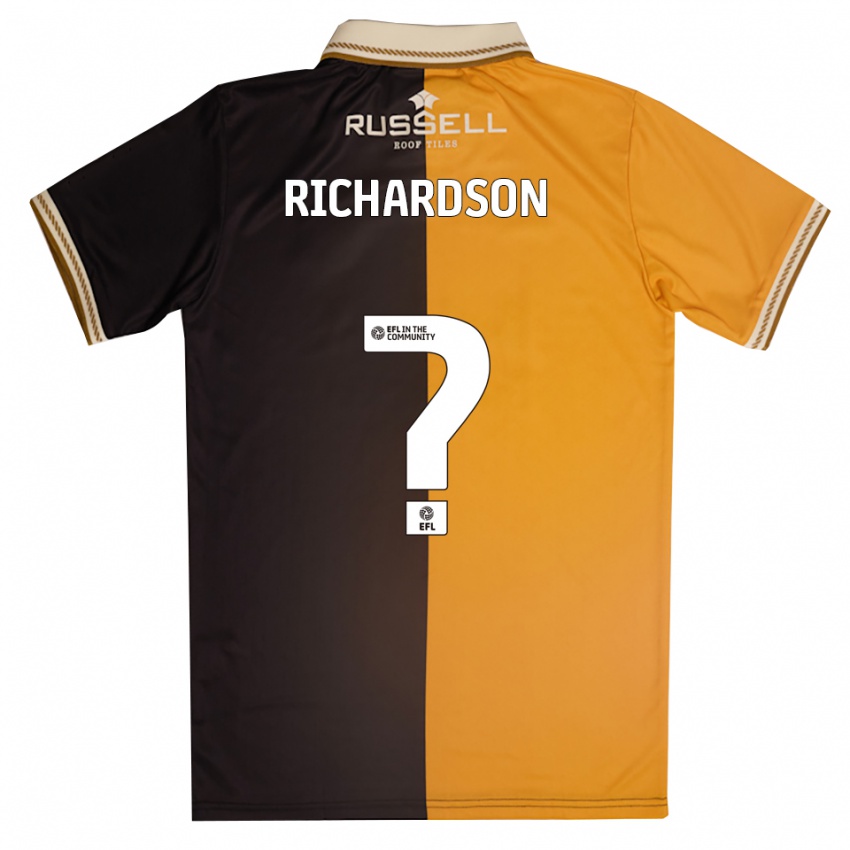 גברים Matty Richardson #0 צהוב שחור ג'רזי ביתית 2025/26 חולצה קצרה