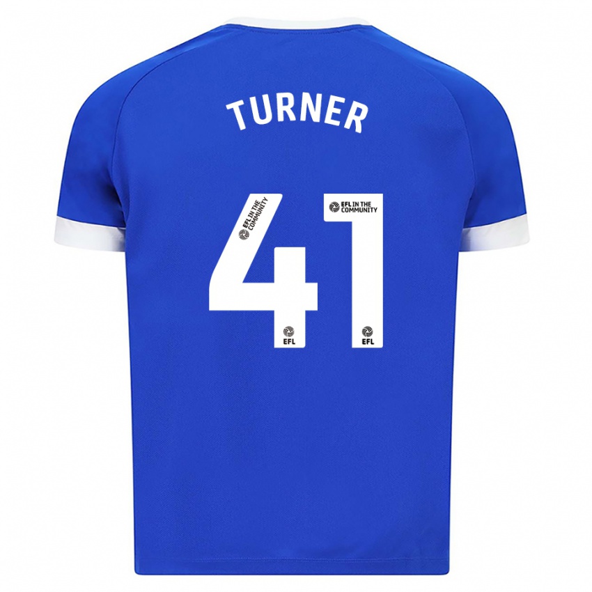 גברים מאט טרנר #41 כחול לבן ג'רזי ביתית 2025/26 חולצה קצרה